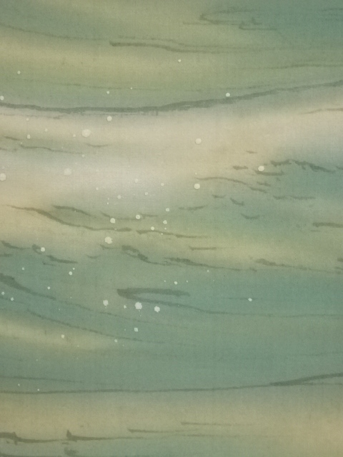 道具 ] - 道具 尾竹国観筆 旭日照波 肉筆絹本掛軸（共箱） | ネット